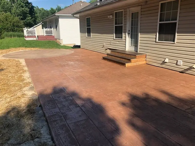 Stamped concrete patio poured in Phelps County, MO